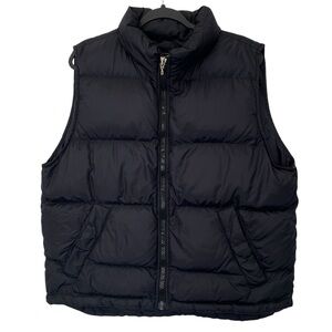 Eddie Bauer Down Puffer Vest Mens Medium Black Outdoors Vintage Gorpcore Unisex